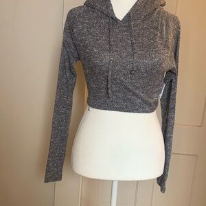 Gymshark Slounge grey cropped hoodie